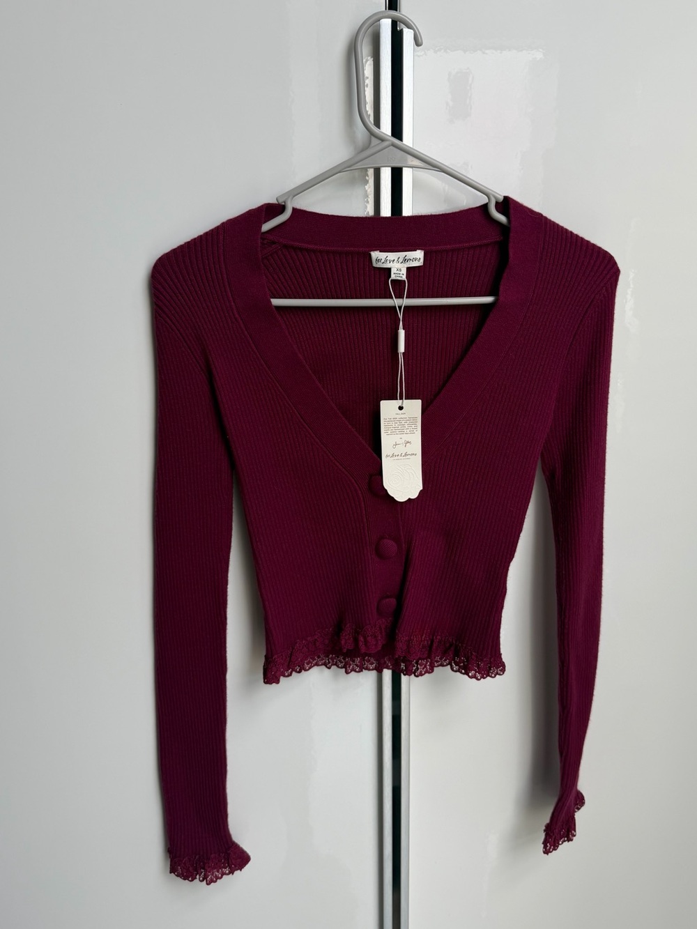 Brand New For Love & Lemons Button-Front Top